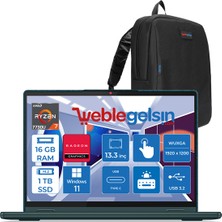 Lenovo Yoga 6 Ryzen 7 7730U 16GB 1tb SSD 13.3" IPS 300NITS Wuxga Dolby Vision Windows 11 Home Taşınabilir Bilgisayar L83B2008RTXWH03 + Zetta Çanta