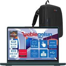 Lenovo Yoga 6 Ryzen 7 7730U 16GB 256GB SSD 13.3" IPS 300NITS Wuxga Dolby Vision Freedos Taşınabilir Bilgisayar L83B2008RTXF01 + Zetta Çanta