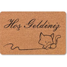 M&H Quality Modern Dijital Baskı - Hoş Geldiniz Yazalı Paspas - Kaymaz Taban Kapı Önü Paspası