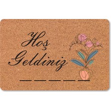 M&H Quality Modern Dijital Baskı - Hoş Geldiniz Yazalı Paspas - Kaymaz Taban Kapı Önü Paspası