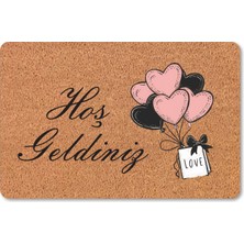 M&H Quality Modern Dijital Baskı - Hoş Geldiniz Yazalı Paspas - Kaymaz Taban Kapı Önü Paspası