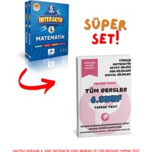 Paraf Yayınları 6. Sınıf İnteraktif Matematik Soru Bankası - Pembe Pasaj 6. Sınıf Tüm Dersler Yaprak Test - Kitap Okuma Yüzüğü