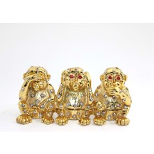 Himarry Taşlı 3'lü Maymun Seti