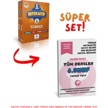Paraf Yayınları 6. Sınıf İnteraktif Türkçe Soru Bankası - Pembe Pasaj 6. Sınıf Tüm Dersler Yaprak Test – Kitap Okuma Yüzüğü