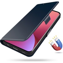 4U Sky Xiaomi 14T Pro Için Anti-Düşen Telefon Kılıfı Darbeye Dalı Tpu Iç Kabuk Deri Telefon Kapak Kartı Yuvası-Mavi (Yurt Dışından)