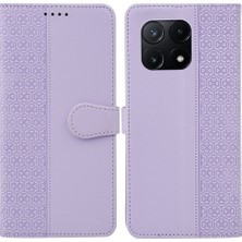 4U Sky Anti-Düşen Telefon Kılıfı Için Xiaomi Poco X6 Pro 5g Durumda Manyetik Toka Dört Yapraklı Yonca Deri Telefon Kapağı-Açık Mor (Yurt Dışından)