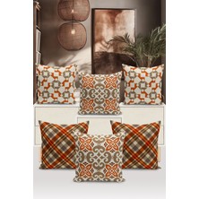 Bertille Home Klasik Serisi Çift Tarafı Dijital Baskılı  6'lı  Kırlent Kılıfı Seti  (Classic Cover Set)