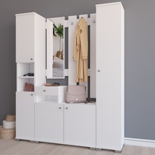 The Violet Lavinya Portmanto Vestiyer-Beyaz