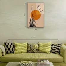 Exela Home Cam Tablo - Minimalist Doğa ve Güneş Tasarımlı Duvar Dekoru