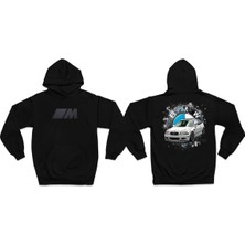 Swozz Bmw E46 Ön ve Sırt Baskılı 3 Iplik Kalın Kışlık Özel Tasarım Unisex Oversize Sweatshirt Hoodie