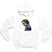 Swozz Joker Baskılı 3 Ip Kalın Kumaş Unisex Sweatshirt Hoodie