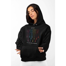 Swozz 3 Ip Kalın Kumaş Unisex Sweatshirt Hoodie Stay True