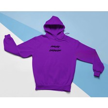 Swozz Angry Dragon Baskılı 3 Iplik Kalın Kışlık Özel Tasarım Sweatshirt Hoodie