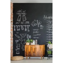 Carnivalland Apışkanlı Kara Tahtası Rulo Halinde Tebeşirli Yeniden Yazılabilir Çocuk Odası Ofis Mutfak 45X200CM