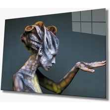 Exela Home Kadınlar Kertenkele Vucüt Cam Tablo