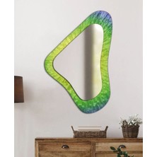Exela Home Asimetrik Ayna Dijital Renkli Baskı Dekoratif Ayna