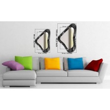 Exela Home Asimetrik Ayna Dijital Renkli Baskı Dekoratif Ayna