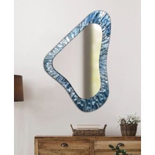 Exela Home Asimetrik Ayna Dijital Renkli Baskı Dekoratif Ayna