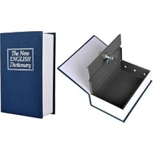 Kitap Görünümlü Altın Saklama Anahtarlı Çelik Mini Kasa Müchevher Kutusu Kilitli Kasa Kumbara