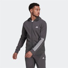 OEM Adidas Motion Fz Hood Gri Erkek Kapüşonlu Sweatshirt -HC0640