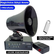 Magicvoice MV-800 Sütçü Anons Sistemi Hazır Set +Mikrofonlu