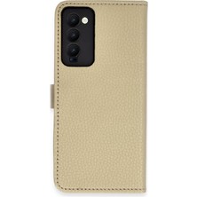 Newface Tecno Camon 18P Kılıf Trend S Plus Kapaklı Kılıf - Gold 13