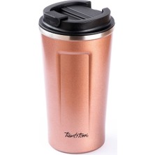 Tantitoni 001-01-PEMBE Coffee Yazılı Paslanmaz Çelik Termos Bardak 500ML (8695835401324)