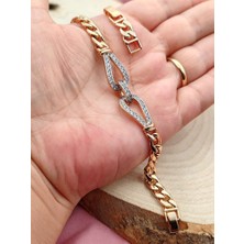 Rahshine Gömme Zirkon Taşlı Vıp Seri Tasarım Xuping Bileklik Rosegold
