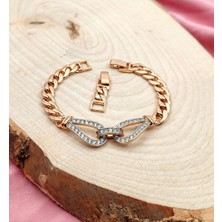 Rahshine Gömme Zirkon Taşlı Vıp Seri Tasarım Xuping Bileklik Rosegold