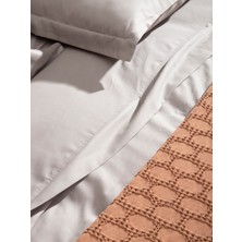 Kaay Pamuk Saten Yastık Kılıfı Dahil Nevresim Seti Çift Kişilik 200x220 Gri