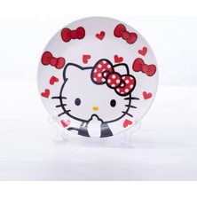 Syn İletişim Sanrio Kawaii Hello Kitty Stitch Stiç Kahvaltı Servis Yemek Tatlı Meyve Tabağı Tabak 20 Cm  Melamin Lolita Y2k Kpop Melamin Doğum Günü