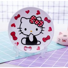 Syn İletişim Sanrio Kawaii Hello Kitty Stitch Stiç Kahvaltı Servis Yemek Tatlı Meyve Tabağı Tabak 20 Cm  Melamin Lolita Y2k Kpop Melamin Doğum Günü