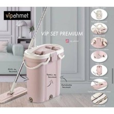 Mediterian Pembe Premium Mop Temizlik Kova Seti