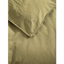 Kaay Premium Lastikli Çarşaf Dahil Nevresim Takımı Çift Kişilik 200 x 220 cm Yağ Yeşili