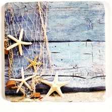 Mediterian Doğal Taşlı Banyo Gider Kapağı Dekoratif, 10x10 cm, Şeker Portakalım Renkli