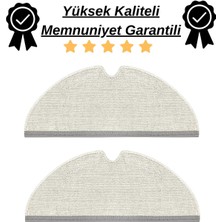 Mediterian Roborock uyumlu 2 adet yüksek kaliteli orijinal renkli mop bezi, kolay kullanım