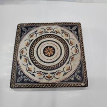 Mediterian Doğal taş dekoratif banyo gider kapağı, 10x10 cm, çeşitli tasarımlar, şık ve fonksiyonel