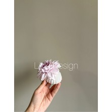 Likie Design Pembe Çiçek Detaylı Şekerlik Kutulu Mum