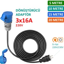 Hgsşarj 20M - 3X16A 220V ile Çalışan Cihazınızı, 220V Ev Tipi Prize Bağlar. Elektrikli Araç Şarj İstasyonu Dönüştürücü Adaptör