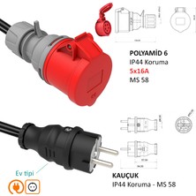 Hgsşarj 5m, 5X16A 380V ile Çalışan Cihazınızı, 220V Ev Tipi Prize Bağlar. Elektrikli Araç Şarj İstasyonu Dönüştürücü Adaptör