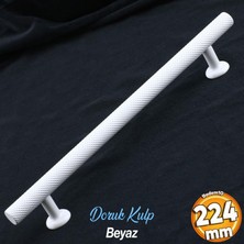 Doruk Beyaz Metal Kulp 224 mm - 22.4 cm Mobilya Çekmece Mutfak Dolabı Dolap Kulpları Kulbu Kulpu