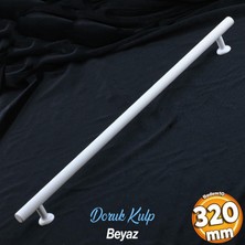 Doruk Beyaz Metal Kulp 320 mm - 32 cm Mobilya Çekmece Mutfak Dolabı Dolap Kulpları Kulbu Kulpu Beyaz