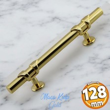 Maça Gold Metal Kulp 128 mm -12.8 cm Mobilya Çekmece Mutfak Dolabı Dolap Kulpları Kulbu Kulpu Altın