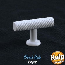 Doruk Beyaz Metal Kulp Düğme Çekmece Mutfak Mobilya Dolabı Dolap Kapak Kulpu Kulbu Kulpları Beyaz