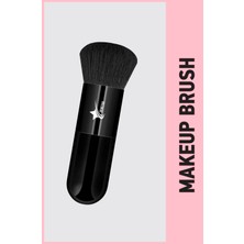 Demstar Professional Make-Up Luxury Full Black Kabuki Fondöten Ve Allık Makyaj Fırçası