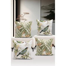 Bertille Home Klasik Serisi Çift Tarafı Dijital Baskılı  4'lü Kırlent Kılıfı Seti  (Classic Cover Set)