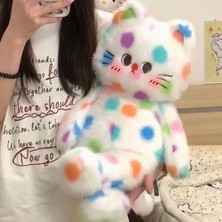 Square Yeni Puantiyeli Kedi Sevimli Yastık Yastık Sevgiliye Kedi Peluş Bebek (Yurt Dışından)