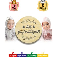 212 Toyzz 12 Aylık Plak Seti Ahşap Bebek Fotoğraf Anı Kartları