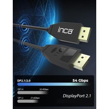 Inca Idpd-40 Displayport To Displayport Kablo-1.2m