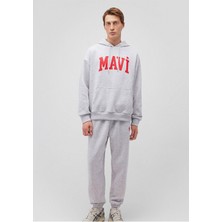 Mavi M067149-85438 Erkek Mavi Baskılı Sweatshirt